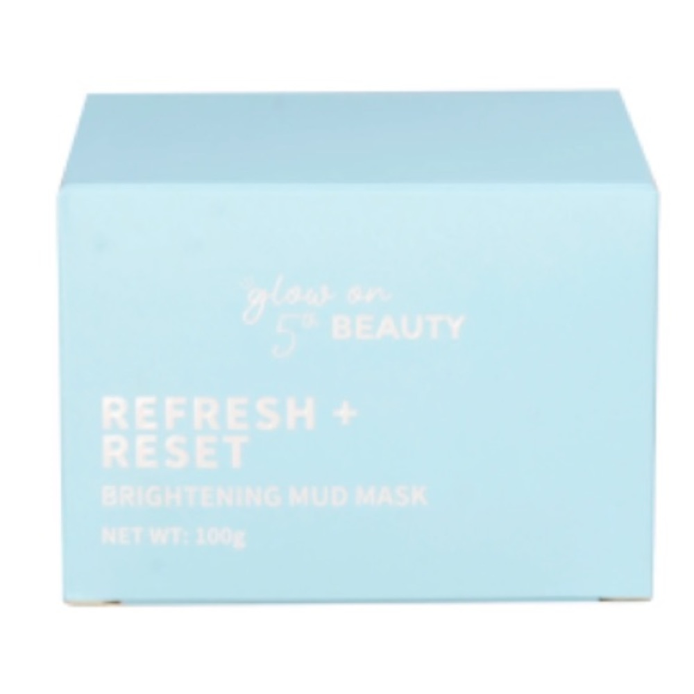New GLOW ON 5TH Beauty 
REFRESH + RESET Brightening Mud Mask Full Size